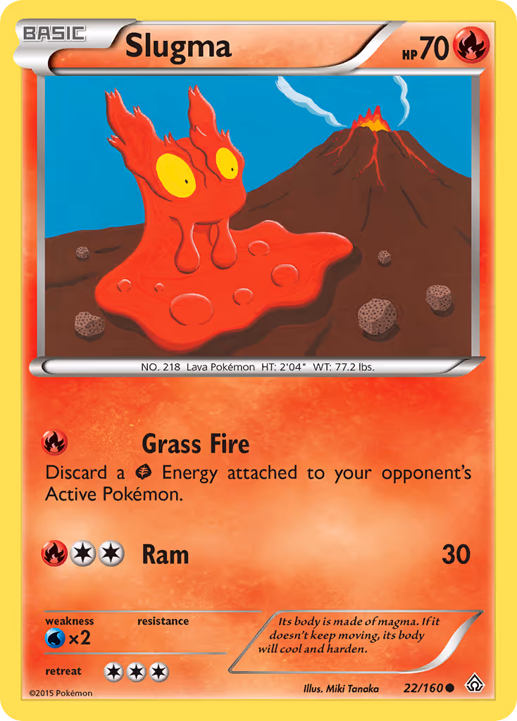 Slugma 22/160 Pokemon card