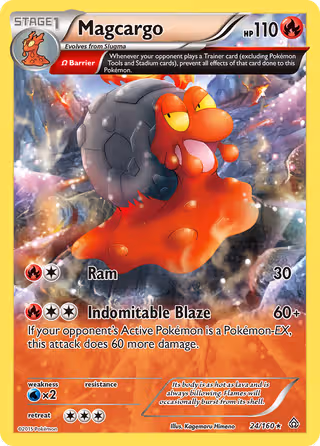 Magcargo 24/160 Pokemon card