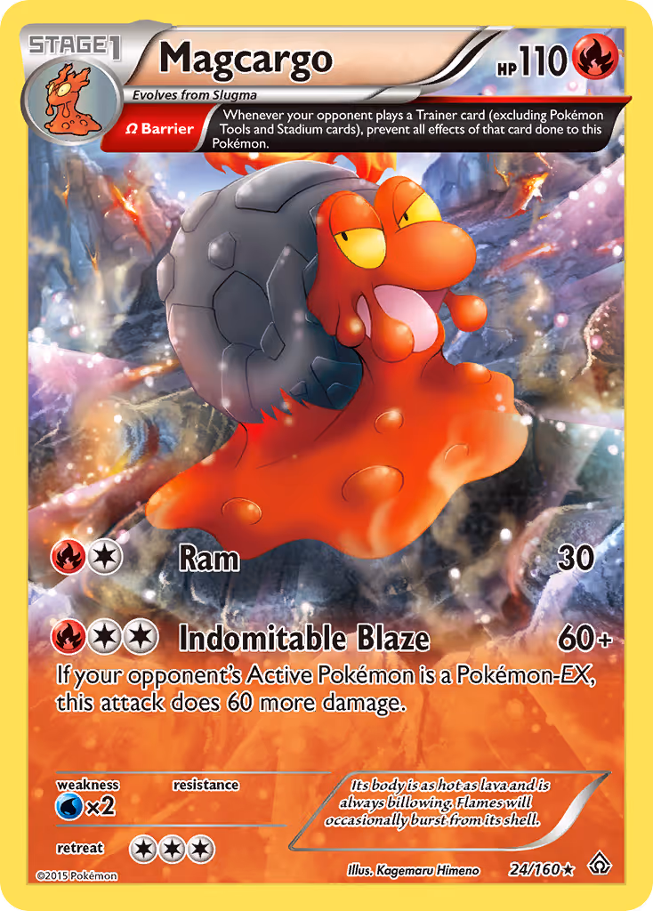 Magcargo 24/160 Pokemon card