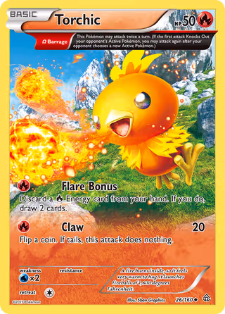 Torchic 26/160 Pokemon card