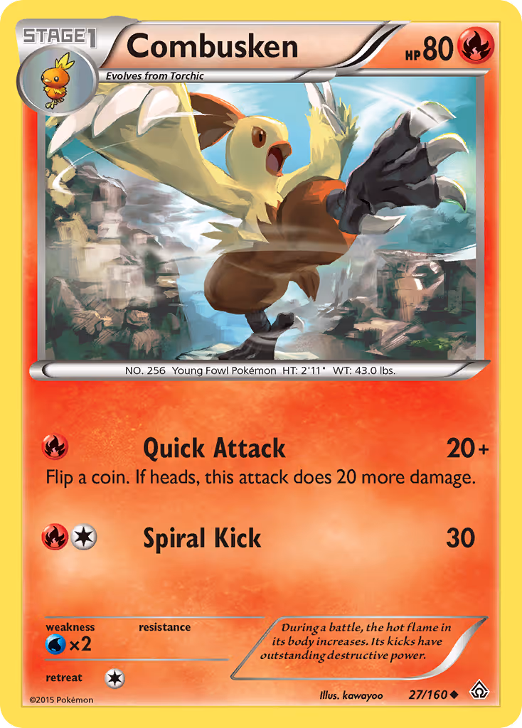 Combusken 27/160 Pokemon card