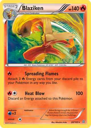 Blaziken 28/160 Pokemon card