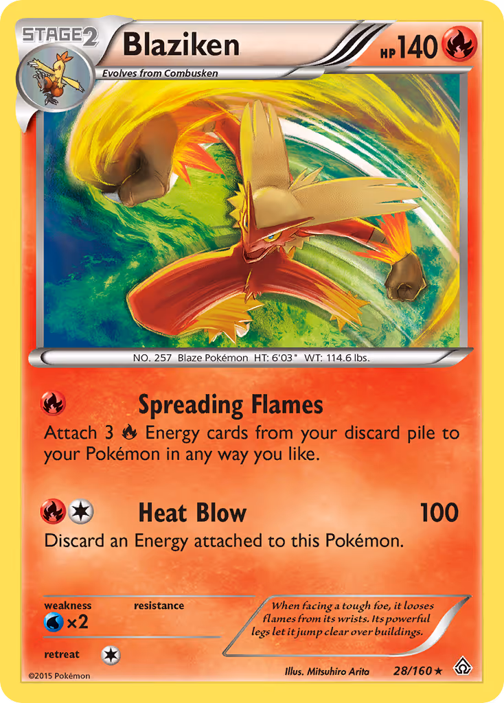 Blaziken 28/160 Pokemon card