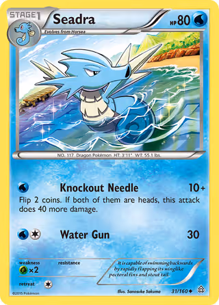 Seadra 31/160 Pokemon card