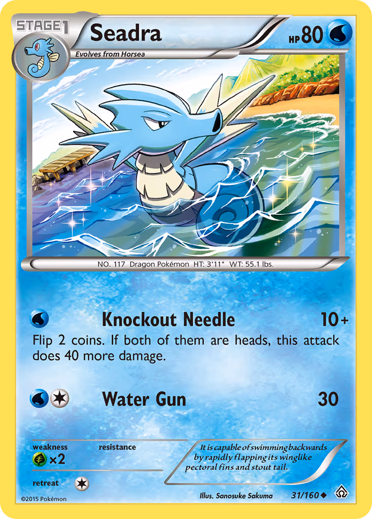 Seadra 31/160 Pokemon card