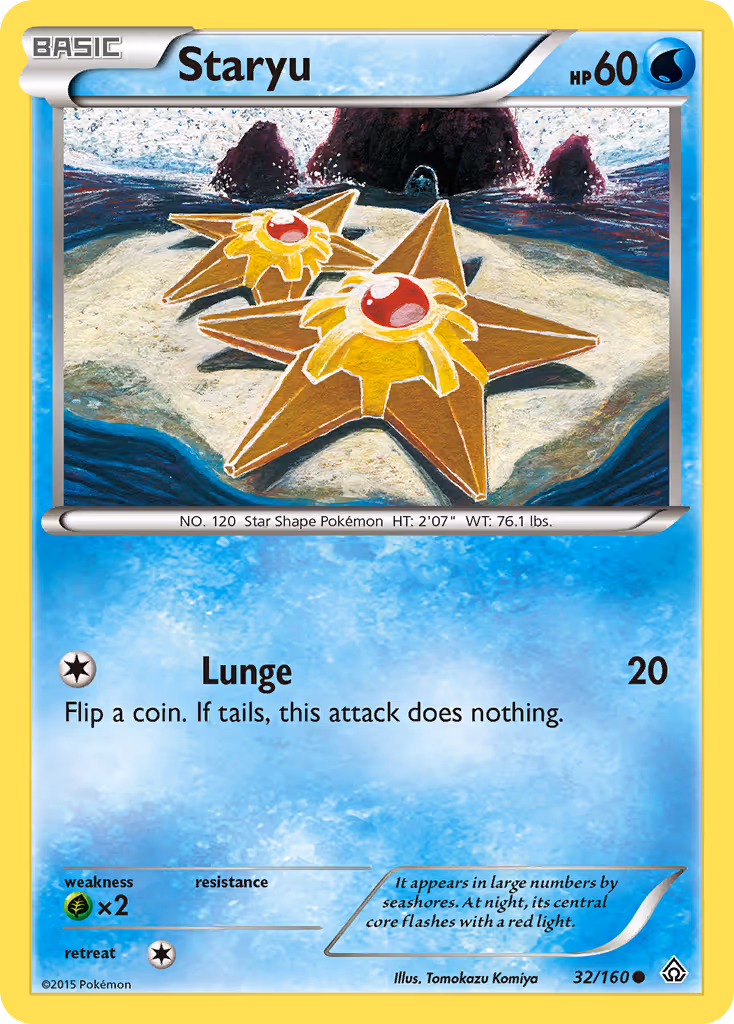Staryu 32/160 Pokemon card