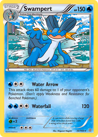 Swampert 35/160 Pokemon card