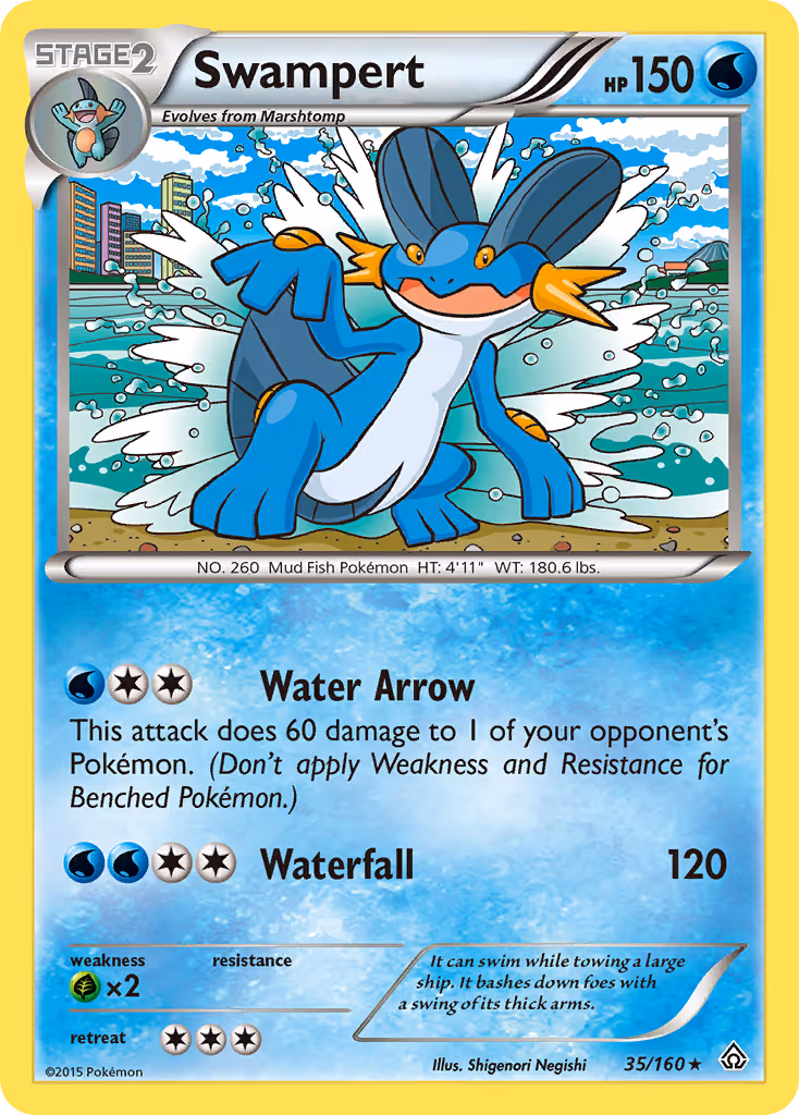 Swampert 35/160 Pokemon card