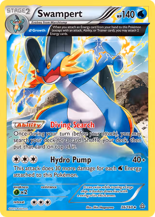 Swampert 36/160 Pokemon card