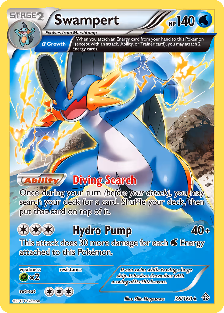 Swampert 36/160 Pokemon card