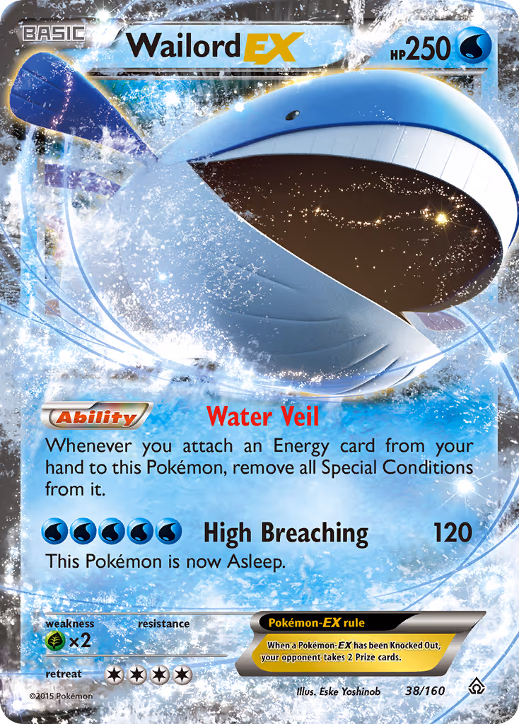 Wailord EX 38/160 Pokemon card