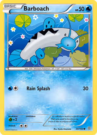 Barboach 39/160 Pokemon card