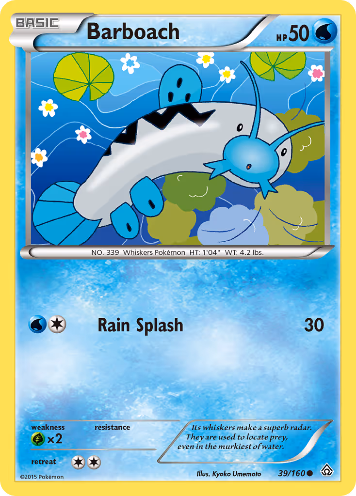 Barboach 39/160 Pokemon card