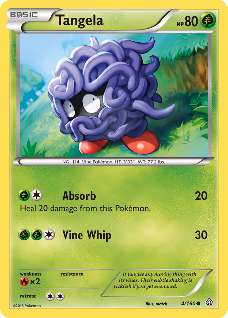 Tangela 4/160 Pokemon card