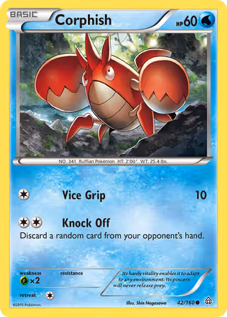 Corphish 42/160 Pokemon card