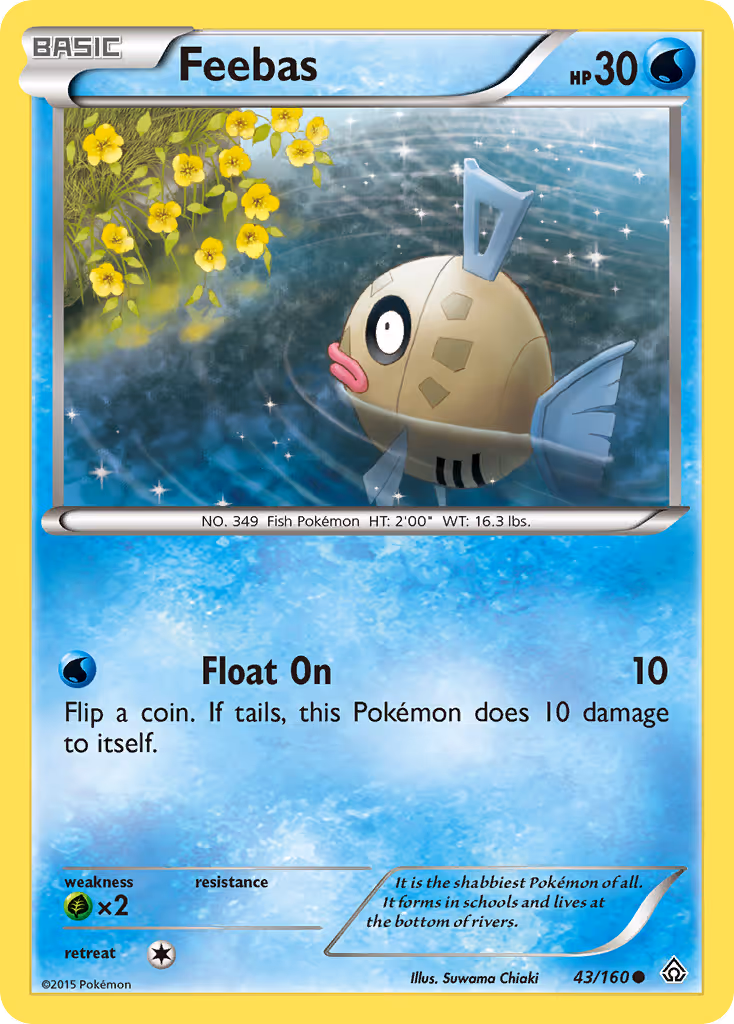 Feebas 43/160 Pokemon card