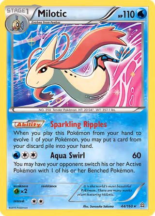 Milotic 44/160 Pokemon card