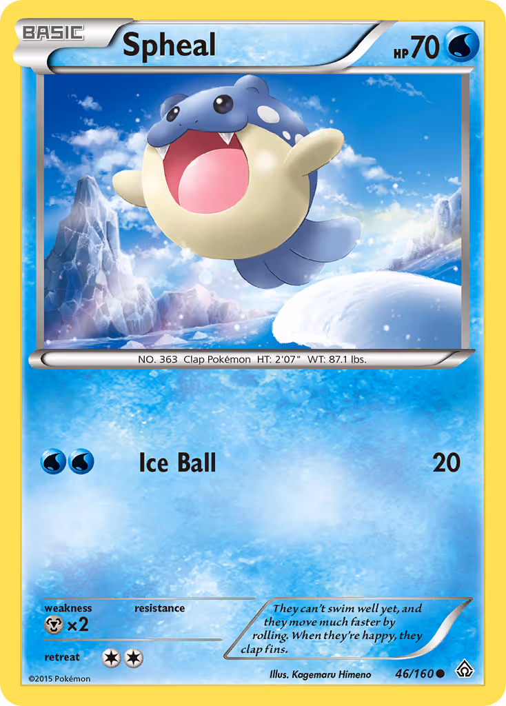 Spheal 46/160 Pokemon card