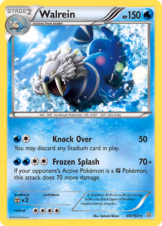 Walrein 48/160 Pokemon card