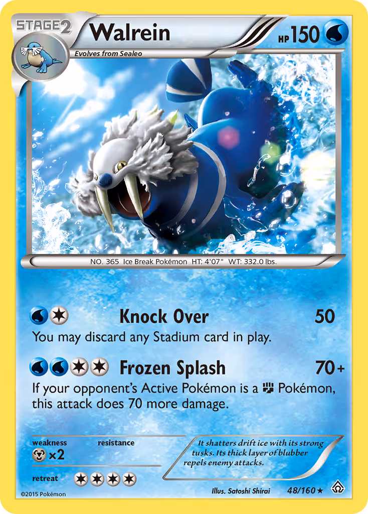 Walrein 48/160 Pokemon card