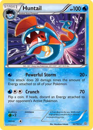 Huntail 50/160 Pokemon card