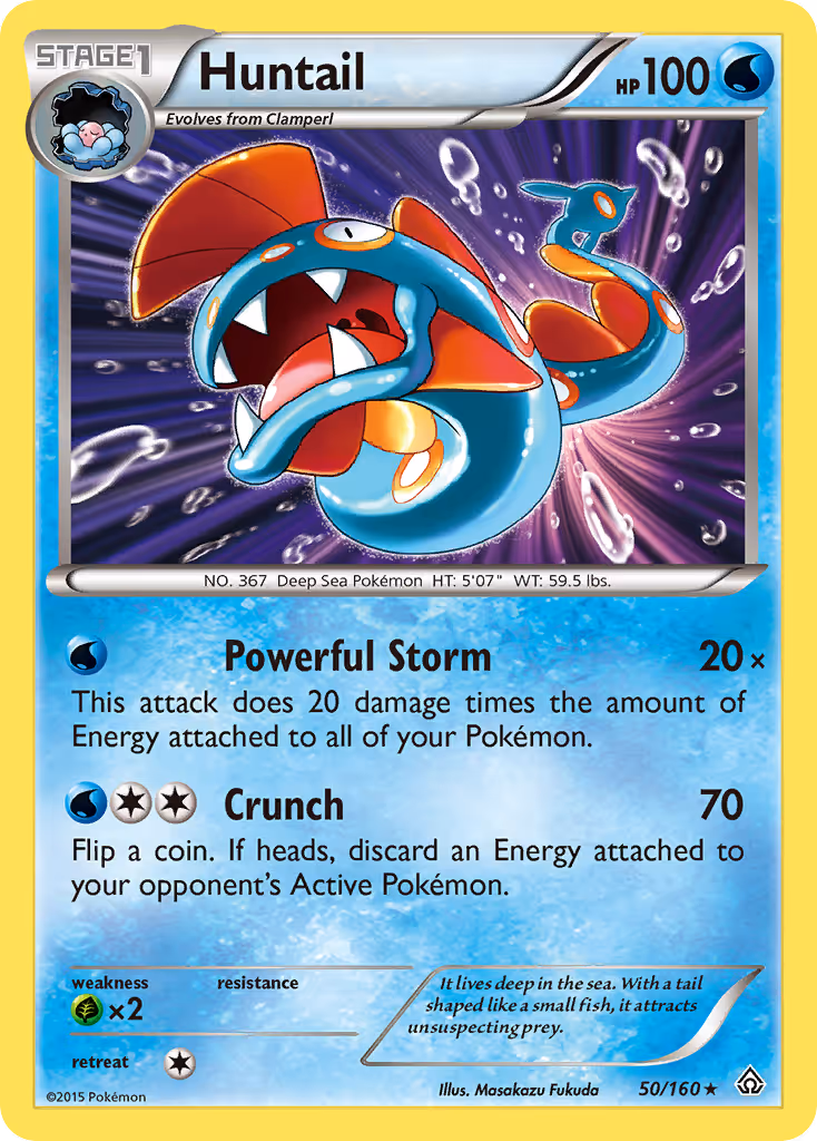 Huntail 50/160 Pokemon card