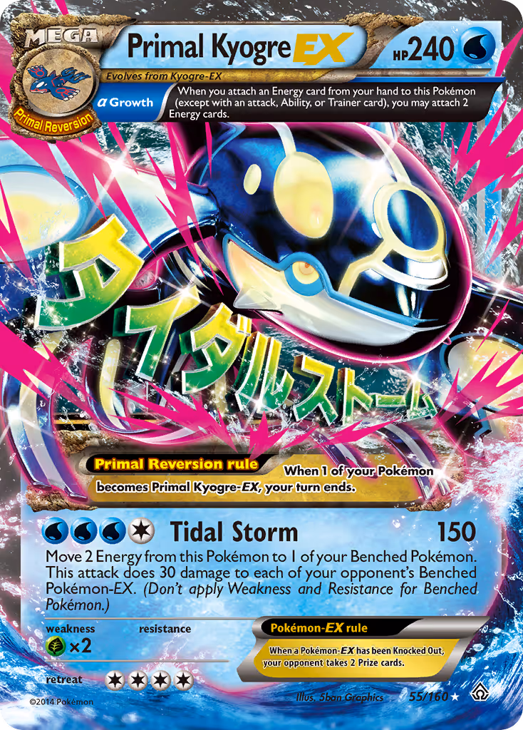 Primal Kyogre EX 55/160 Pokemon card