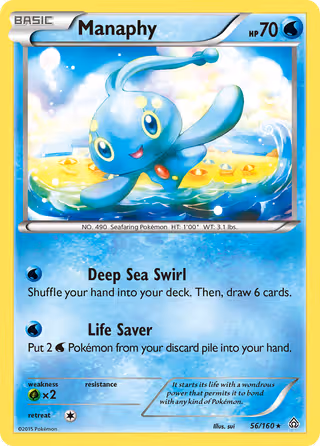Manaphy 56/160 Pokemon card