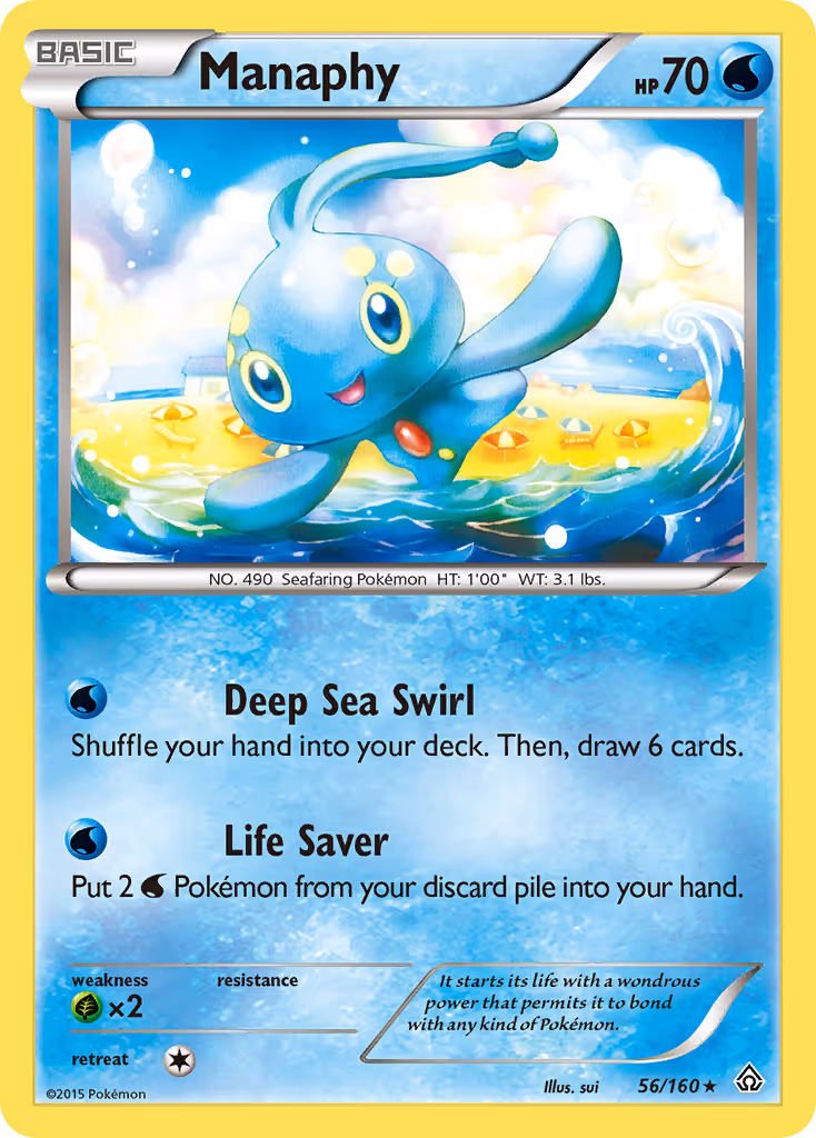 Manaphy 56/160 Pokemon card