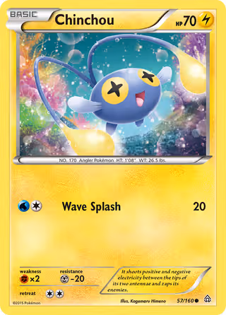 Chinchou 57/160 Pokemon card