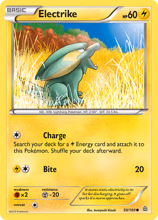 Electrike 59/160 Pokemon card