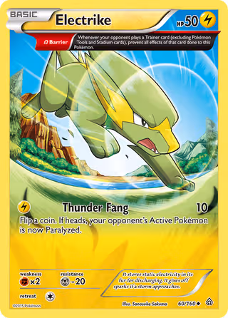 Electrike 60/160 Pokemon card