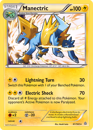 Manectric 61/160 Pokemon card