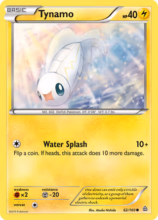 Tynamo 62/160 Pokemon card