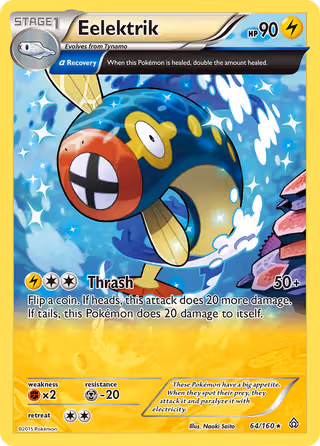 Eelektrik 64/160 Pokemon card