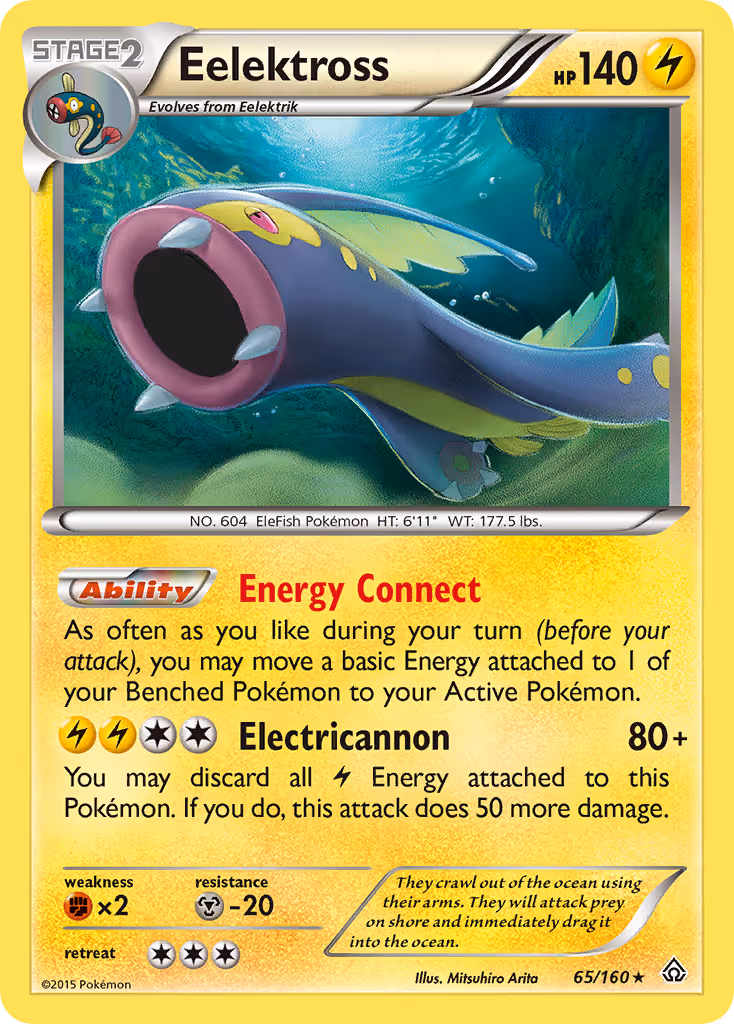 Eelektross 65/160 Pokemon card