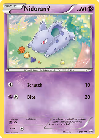 Nidoran♀ 66/160 Pokemon card