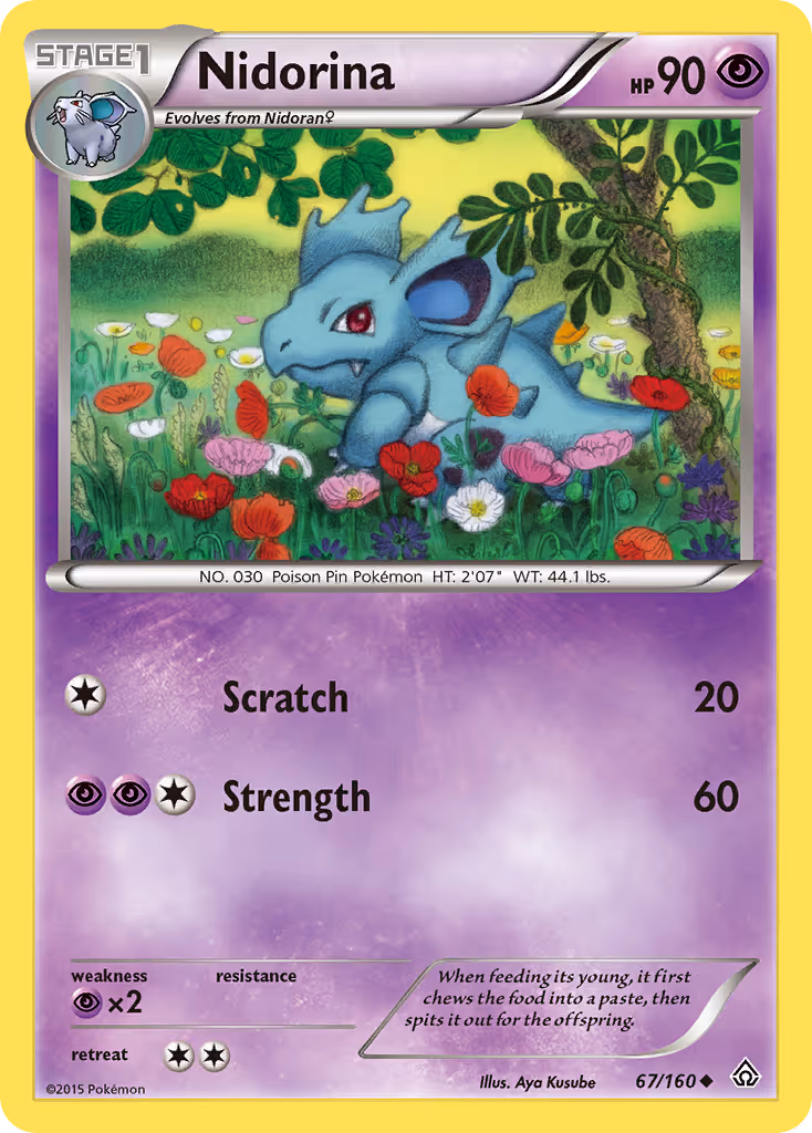 Nidorina 67/160 Pokemon card