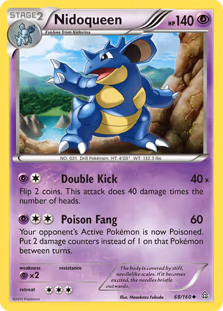 Nidoqueen 68/160 Pokemon card