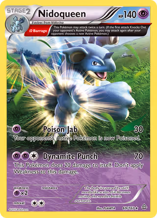 Nidoqueen 69/160 Pokemon card