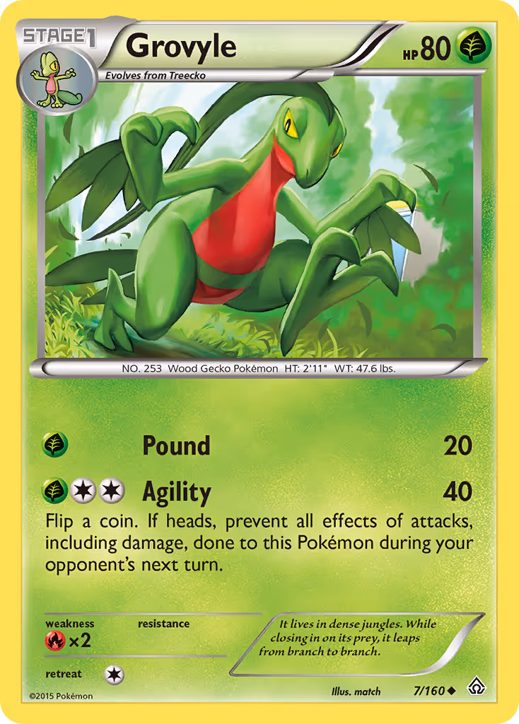 Grovyle 7/160 Pokemon card