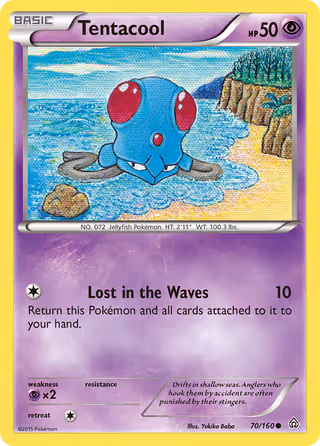 Tentacool 70/160 Pokemon card