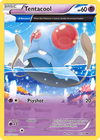 Tentacool 71/160 Pokemon card