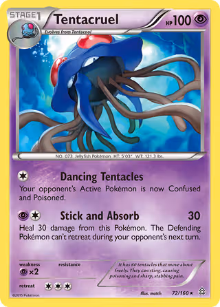 Tentacruel 72/160 Pokemon card