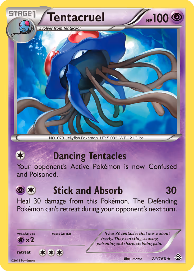 Tentacruel 72/160 Pokemon card
