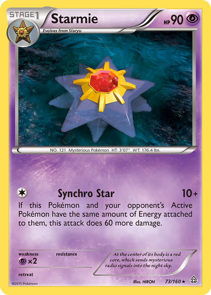 Starmie 73/160 Pokemon card