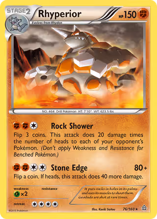 Rhyperior 76/160 Pokemon card