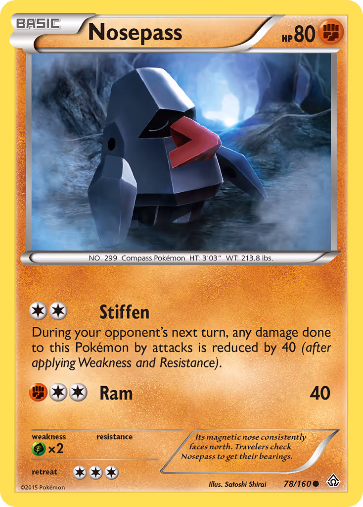 Nosepass 78/160 Pokemon card