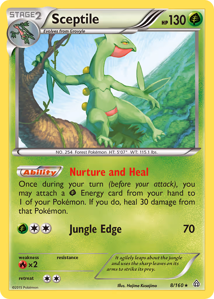 Sceptile 8/160 Pokemon card