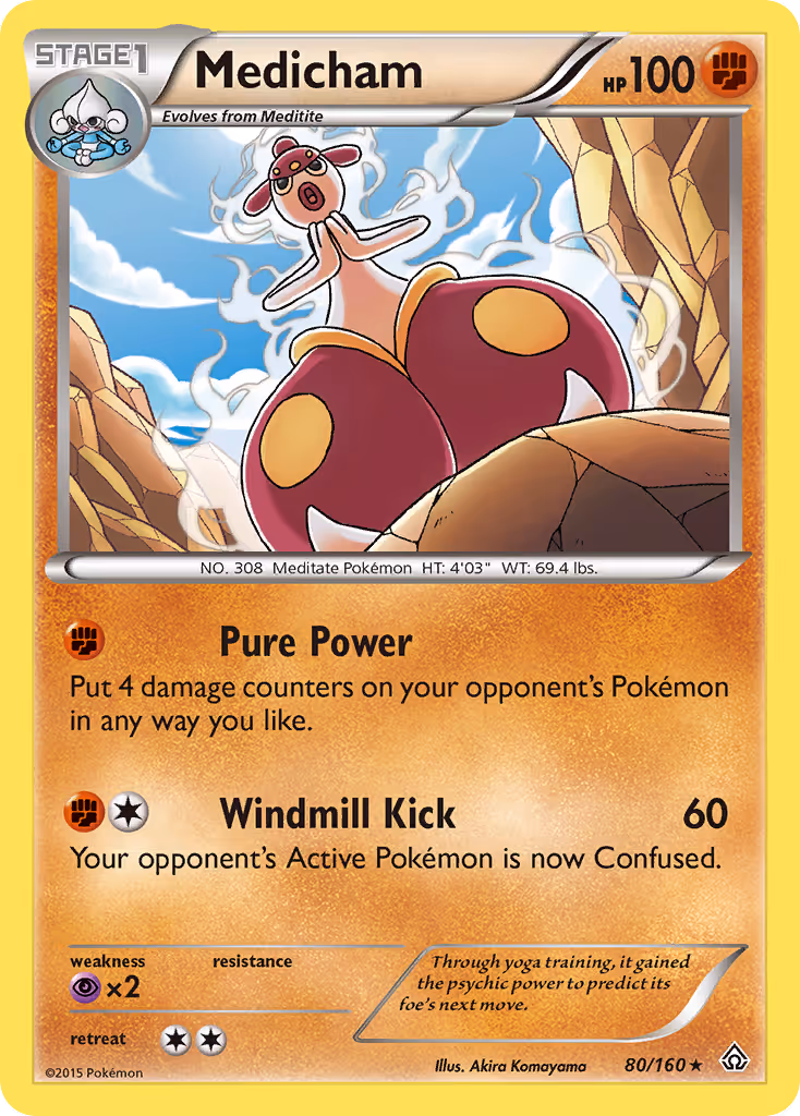 Medicham 80/160 Pokemon card